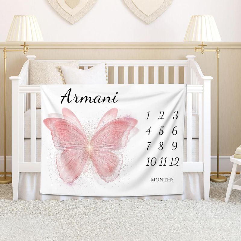 VIKAMA Pink Butterfly Baby Mil - Baby Nursery Pink ulasan dan harga