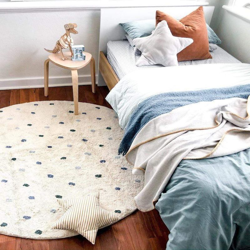 Dot Fluffy Carpet Living Room  - Baby Nursery Rug ulasan dan harga