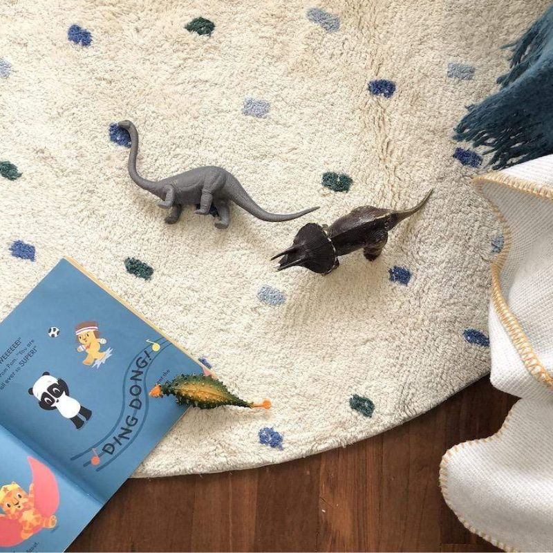 Dot Fluffy Carpet Living Room  - Baby Nursery Rug ulasan dan harga