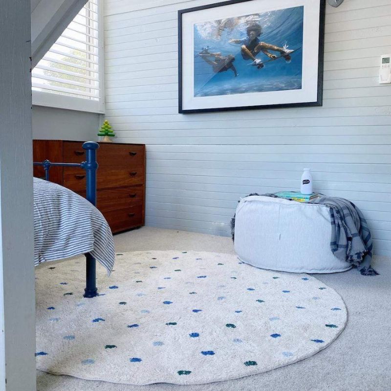 Dot Fluffy Carpet Living Room  - Baby Nursery Rug ulasan dan harga