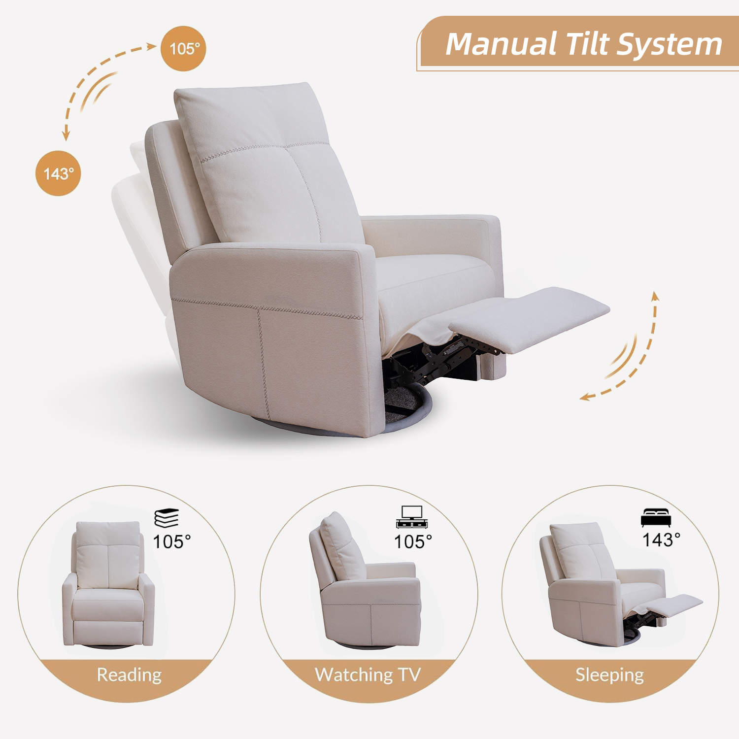 Swivel Glider Recliner Chair M - Baby Nursery Glider Chair ulasan dan harga