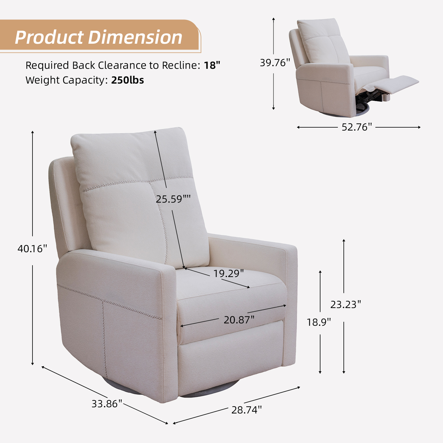 Swivel Glider Recliner Chair M - Baby Nursery Glider Chair ulasan dan harga