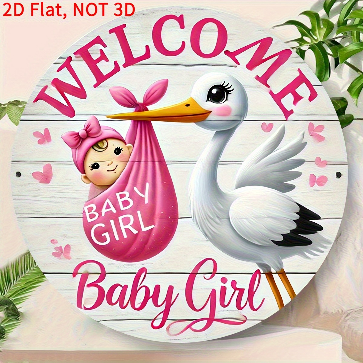 2D Flat Welcome Baby Girl Stor - Baby Nursery Pink ulasan dan harga