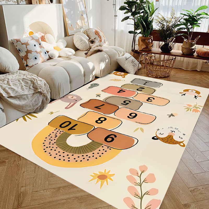 Cute Cartoon Animal Hopscotch  - Baby Nursery Rug ulasan dan harga