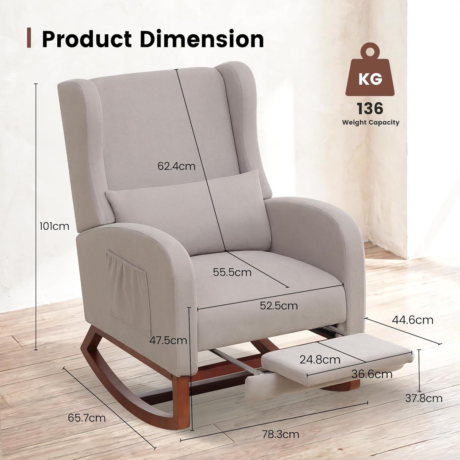 Nursery Rocking Chair，Rocking  - Rocking Chair Nursery ulasan dan harga