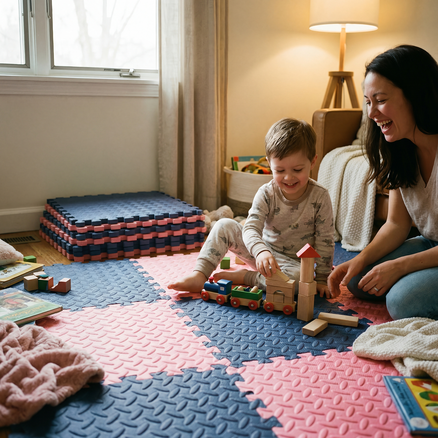 8Pcs 60x60cm Baby Play Mat 1cm - Baby Nursery Rug ulasan dan harga