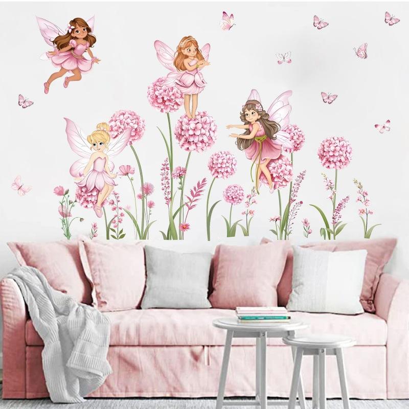 Z. Cartoon Pink Flower Fairy D - Baby Nursery Pink ulasan dan harga