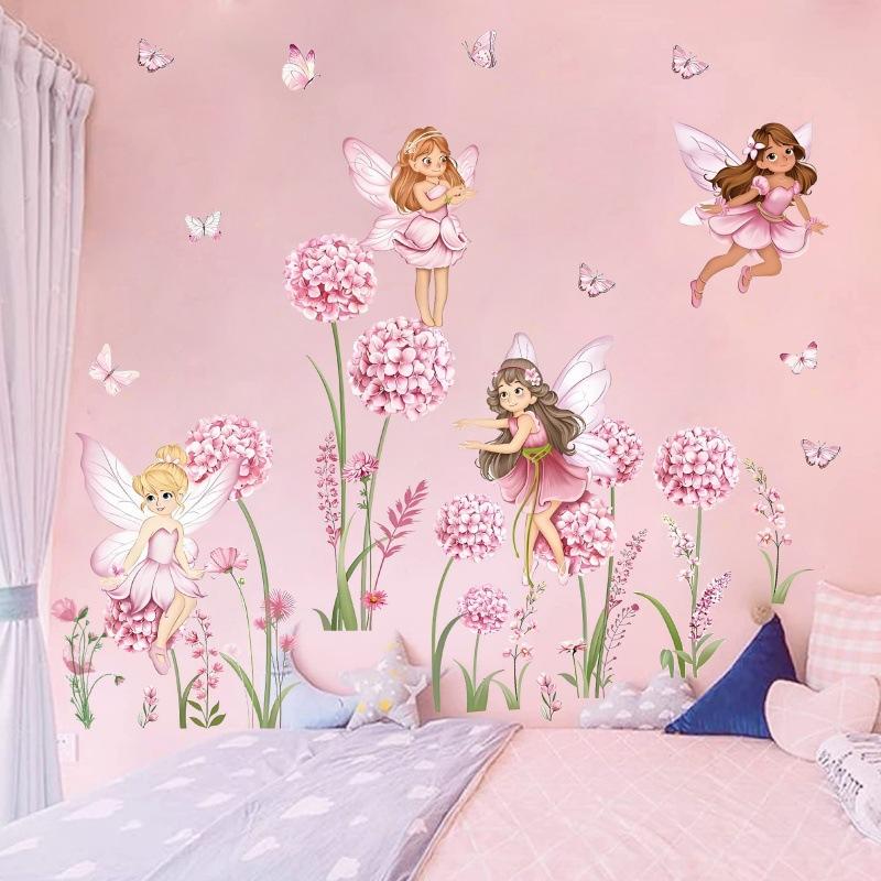 Z. Cartoon Pink Flower Fairy D - Baby Nursery Pink ulasan dan harga