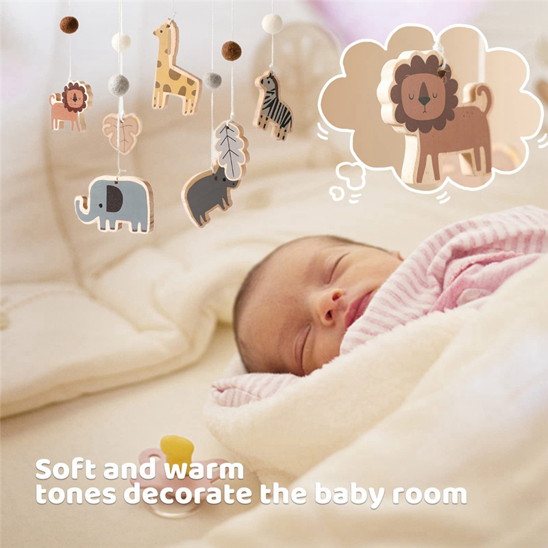 X18A-Baby Mobile For Crib - Ju - Baby Nursery Jungle Animals ulasan dan harga