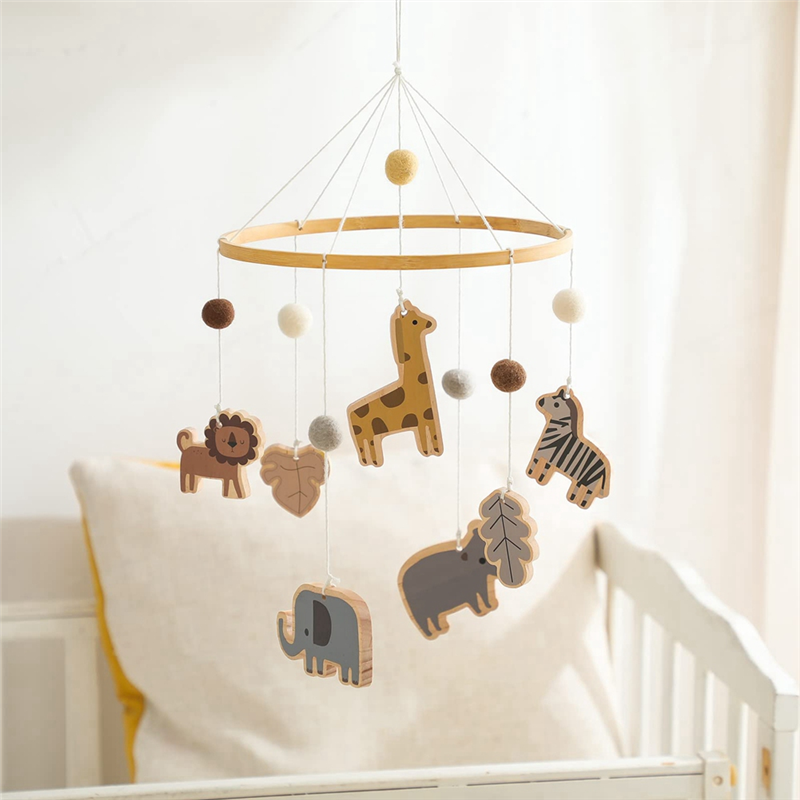 X18A-Baby Mobile For Crib - Ju - Baby Nursery Jungle Animals ulasan dan harga