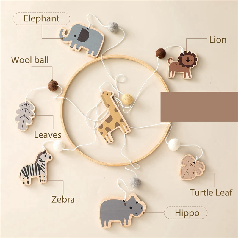X18A-Baby Mobile For Crib - Ju - Baby Nursery Jungle Animals ulasan dan harga