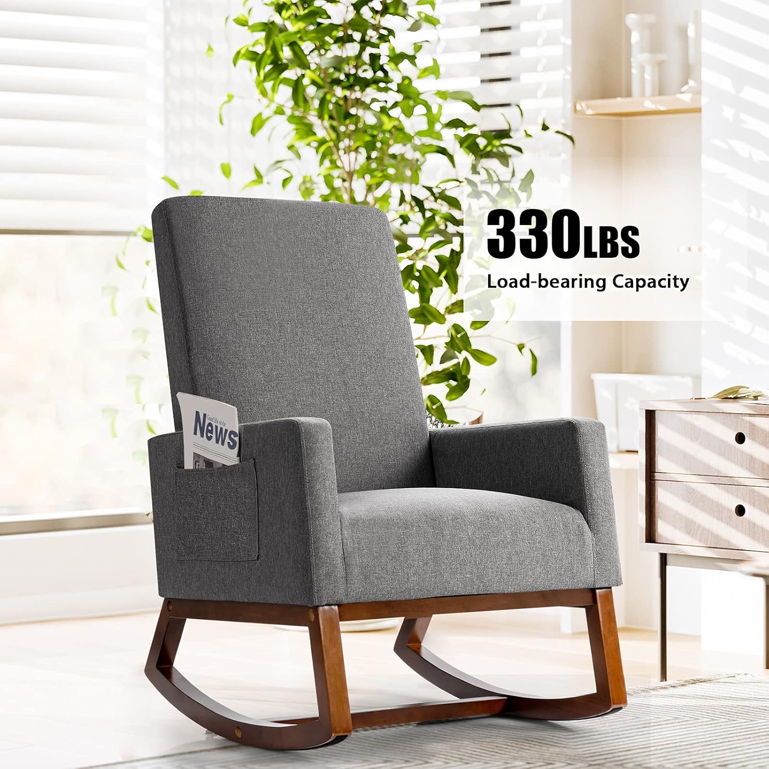 Upholstered Rocking Chair w/Wo - Rocking Chair Nursery ulasan dan harga