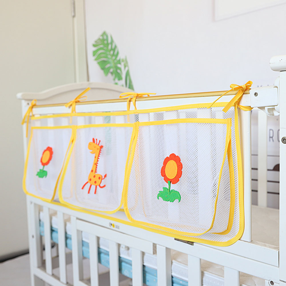 Cartoon Crib Storage Bag 3grid - Diaper Caddy Organizer ulasan dan harga