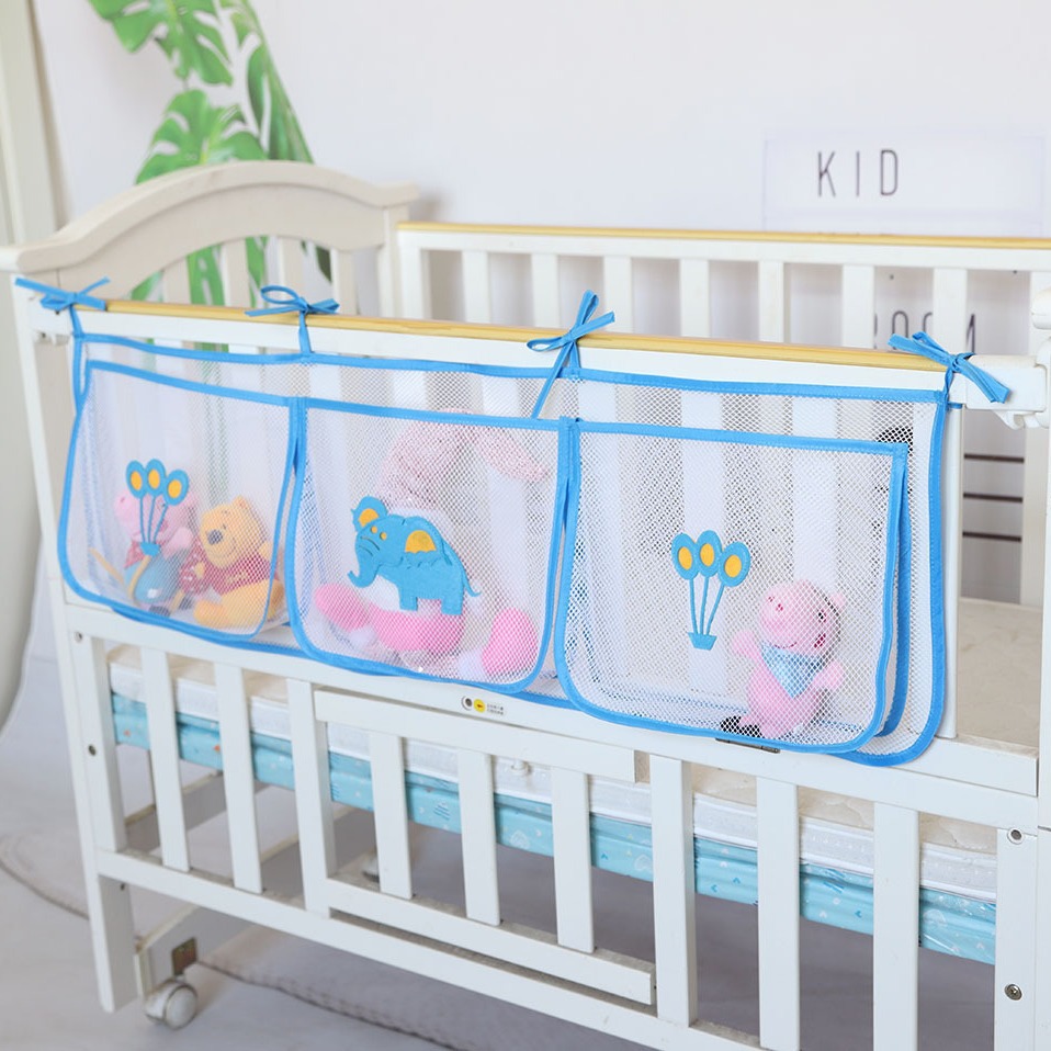 Cartoon Crib Storage Bag 3grid - Diaper Caddy Organizer ulasan dan harga
