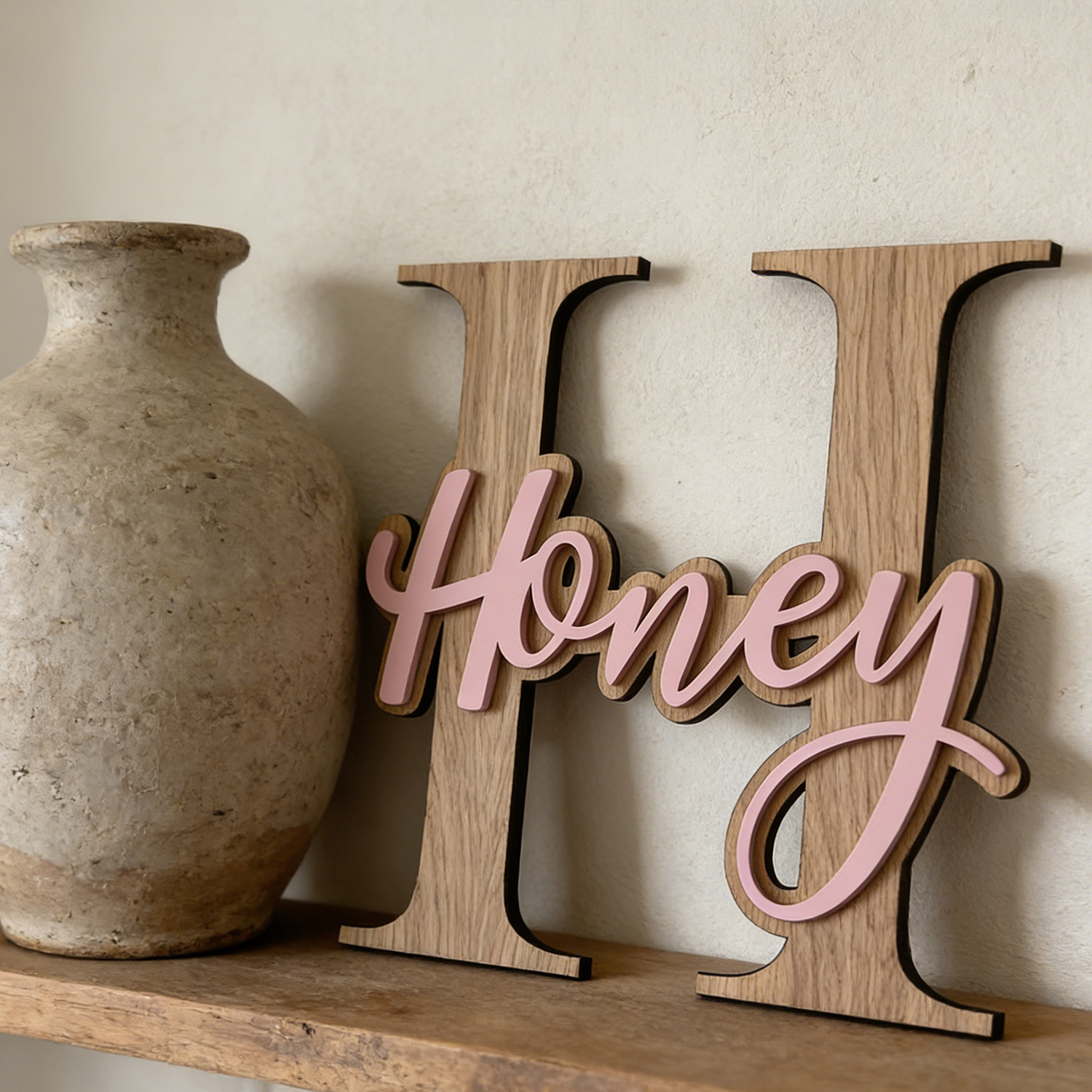 1Pc Custom Pink Alphabet Name  - Baby Nursery Pink ulasan dan harga