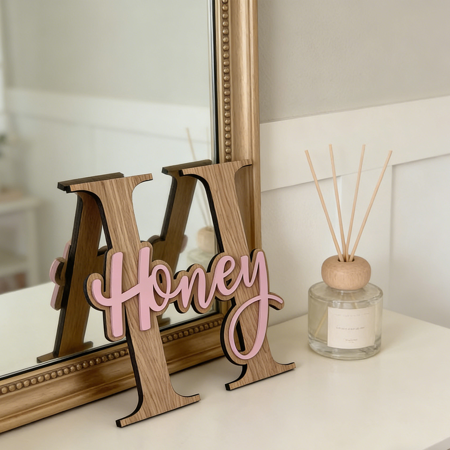 1Pc Custom Pink Alphabet Name  - Baby Nursery Pink ulasan dan harga