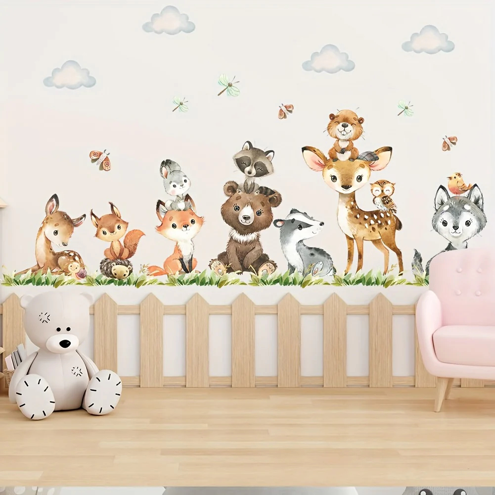Cartoon Jungle Safari Animal W - Baby Nursery Jungle Animals ulasan dan harga