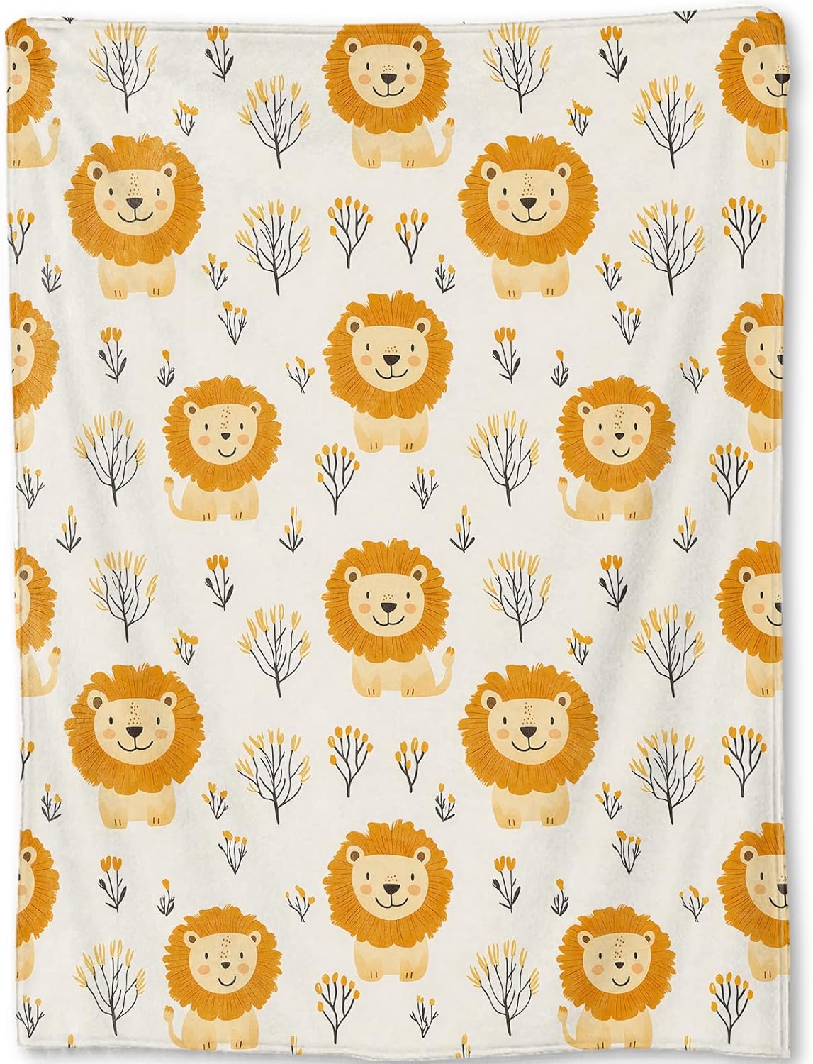 Ultra Soft Plush Lion Pattern  - Baby Nursery Jungle Animals ulasan dan harga