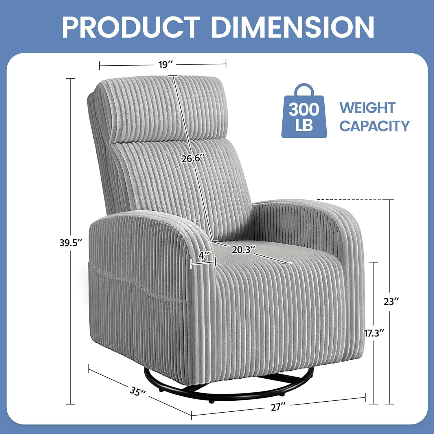 360° Swivel Glider Chair for N - Rocking Chair Nursery ulasan dan harga