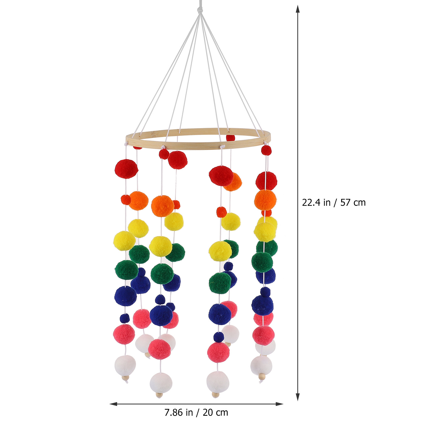 1Set Wooden PP Wind Chime Deco - Baby Nursery Office ulasan dan harga
