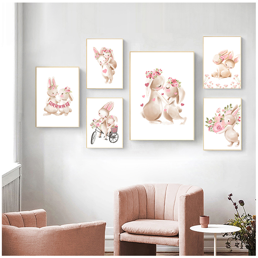 Pink Flowers Cartoon Picture G - Baby Nursery Pink ulasan dan harga