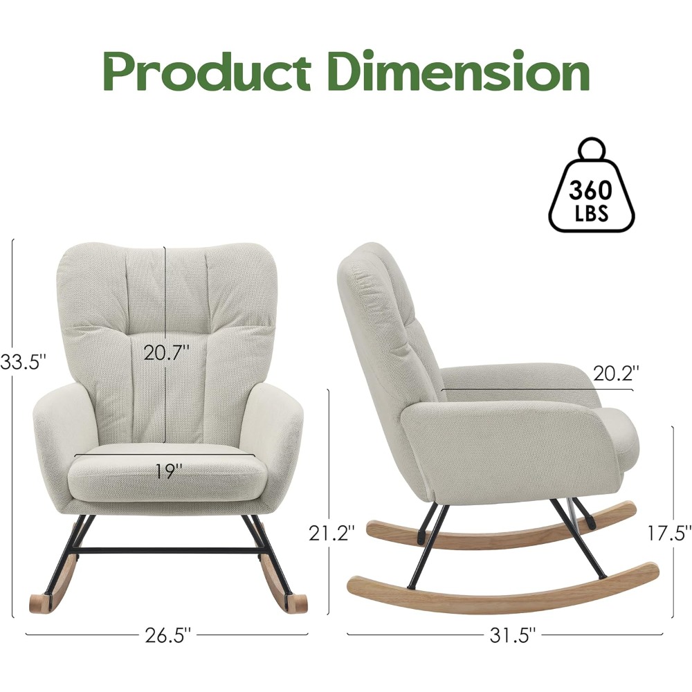 Rocking Chair Nursery, Teddy B - Baby Nursery Rocking Chair ulasan dan harga