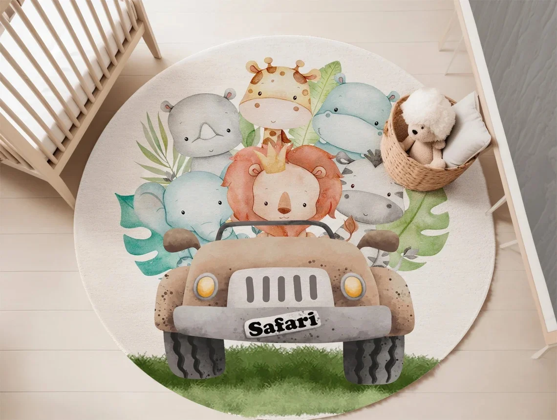Woodland Animals Nursery Rug f - Baby Nursery Animal Prints ulasan dan harga