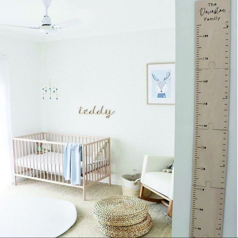 Nordic Wooden Splicing Kids He - Growth Chart Ruler ulasan dan harga