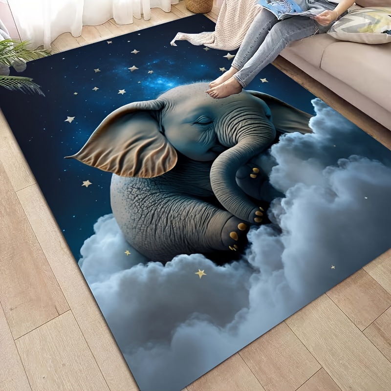 Dreamy Elephant Rug for Nurser - Baby Nursery Rug ulasan dan harga