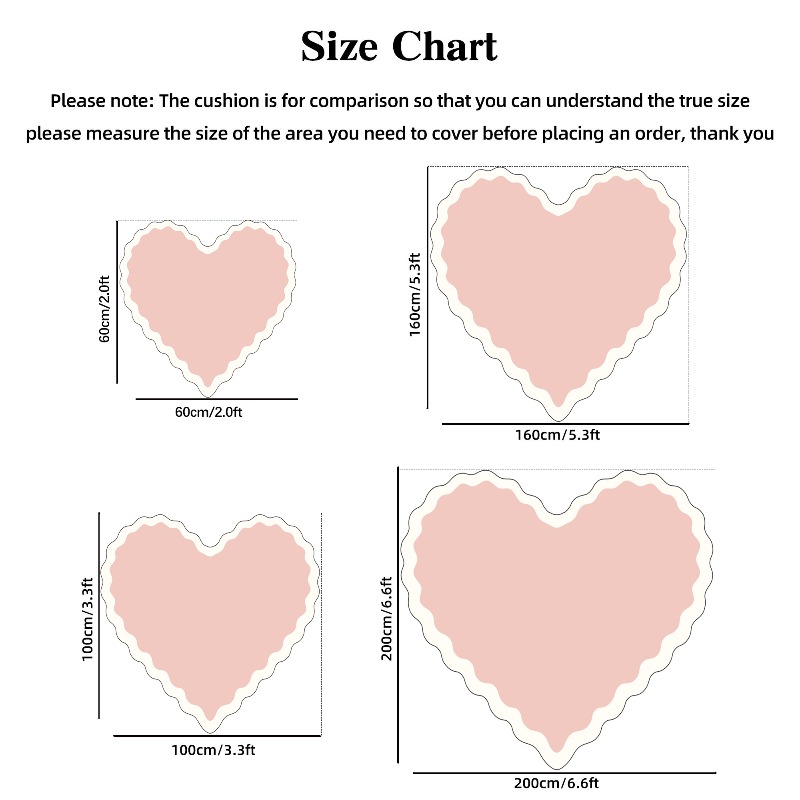 VIKAMA Pink Heart Plush Carpet - Baby Nursery Rug ulasan dan harga