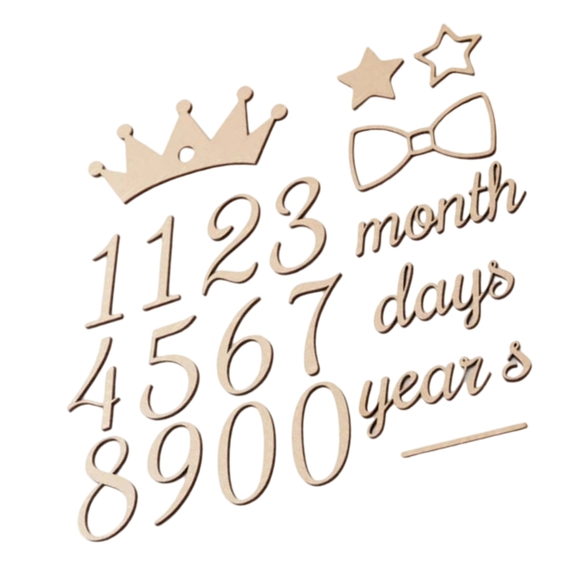 Wooden Milestones Number and W - Baby Nursery Age ulasan dan harga
