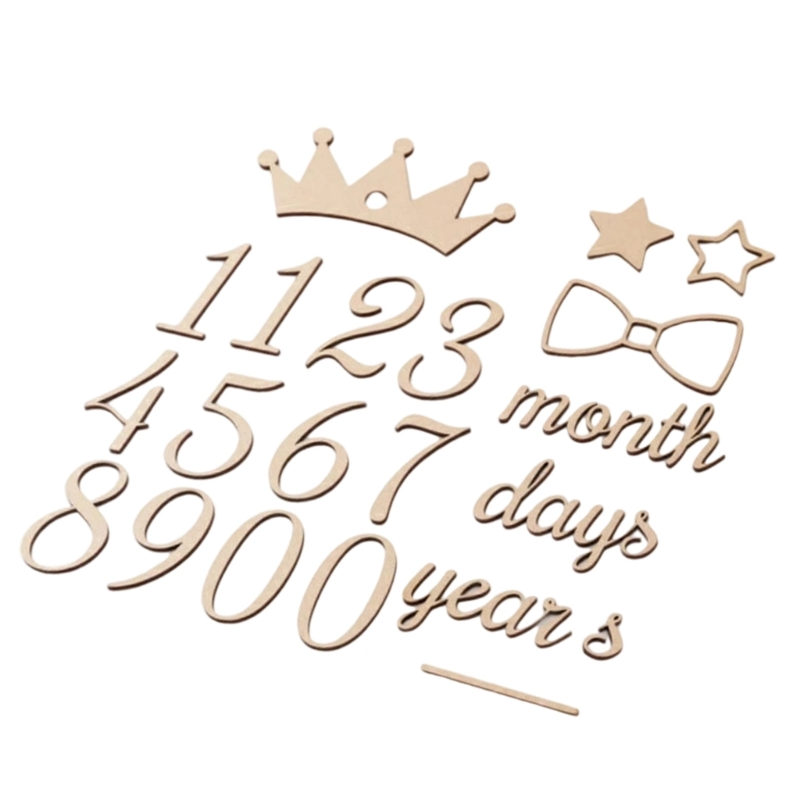 Wooden Milestones Number and W - Baby Nursery Age ulasan dan harga