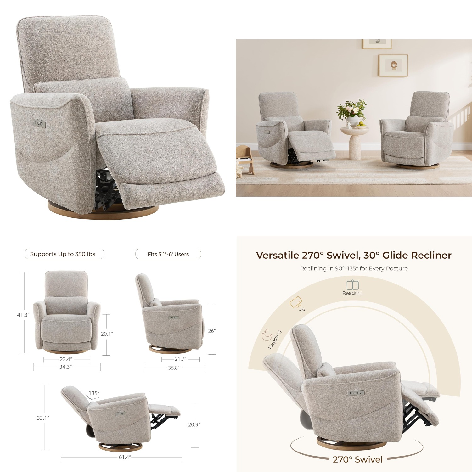 Nursery Rocking Swivel Glider  - Rocking Chair Nursery ulasan dan harga